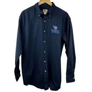 Tennessee Titans Button Down Casual Long Sleeve Shirt Pro Elite Size M
